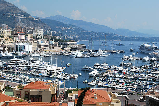Monaco’s Harbor stock photo
