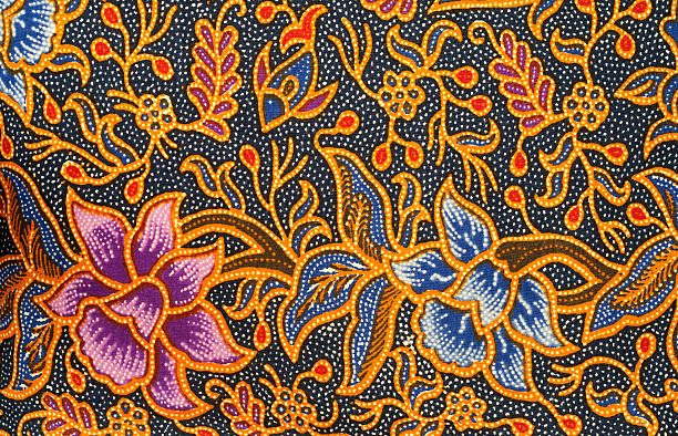 Batik design Detail of a batik design from Indonesia indonesian culture stock pictures, royalty-free photos & images