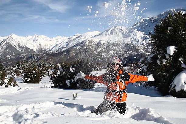 Snow woman stock photo