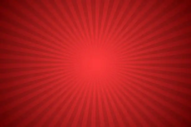 Vector illustration of Abstract red rays background