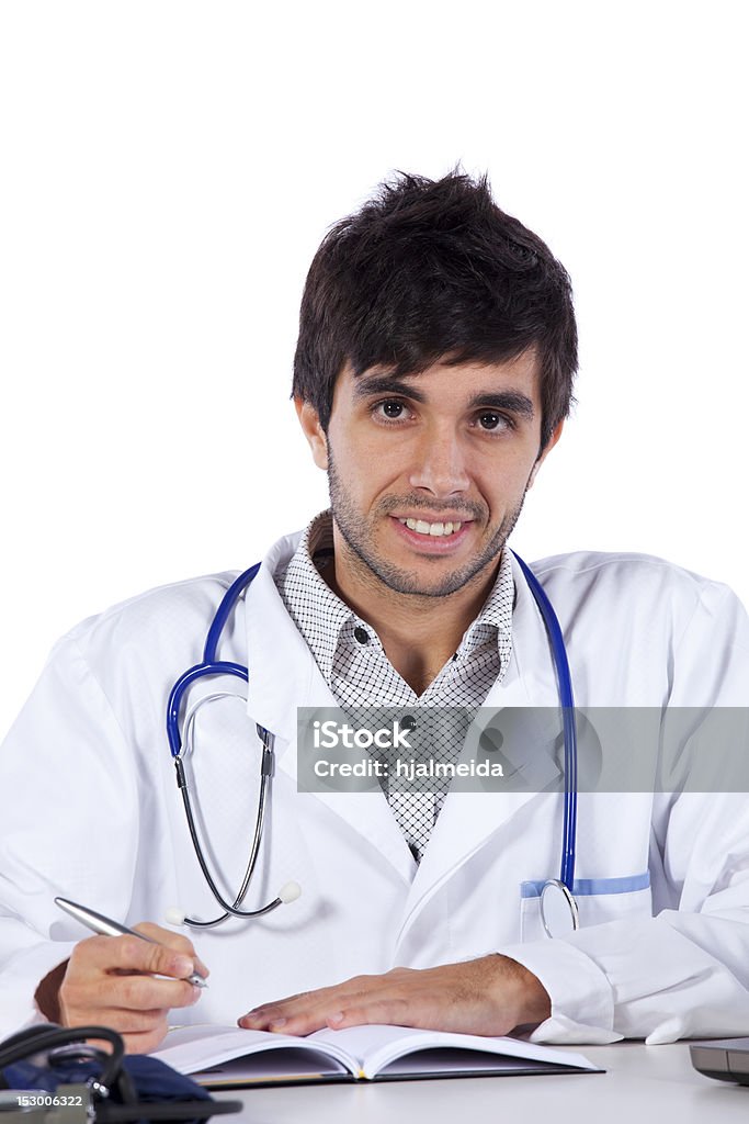 frendly doctor joven en su oficina - Foto de stock de Adulto libre de derechos