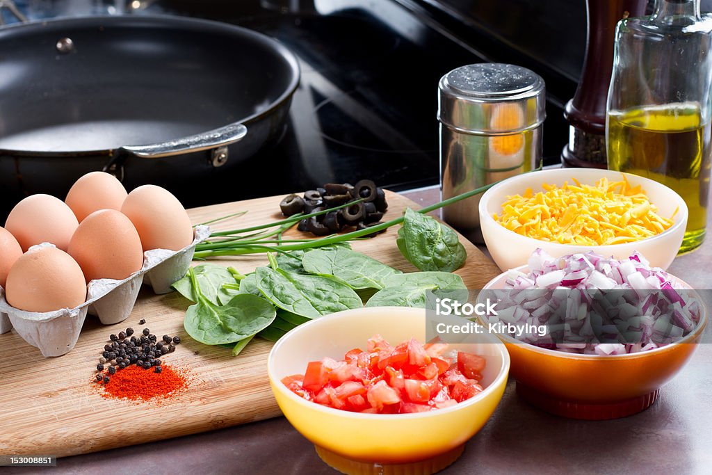 Ingrédients de cuisson d'omelettes - Photo de Aliment libre de droits