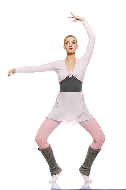 istock Beautiful ballet dancer isolated on white background 153009195