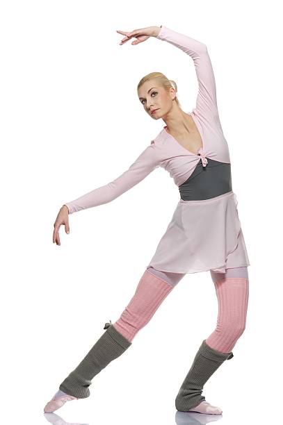istock Beautiful ballet dancer isolated on white background 153009196