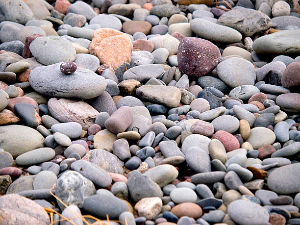 Pebbels en la playa - foto de stock