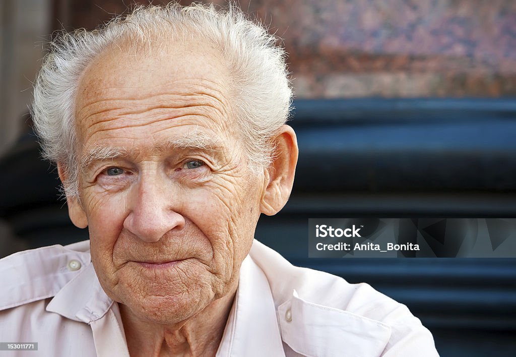 Cheerful Senior Man face portrait of a cheerful smiling senior man Senior Men Stock Photo