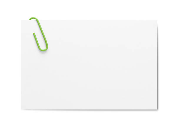 Businesscard with paper clip, clipping path included.