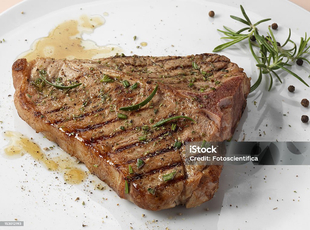 Rosemary steak Steak with rosemary Barbecue - Meal Stock Photo