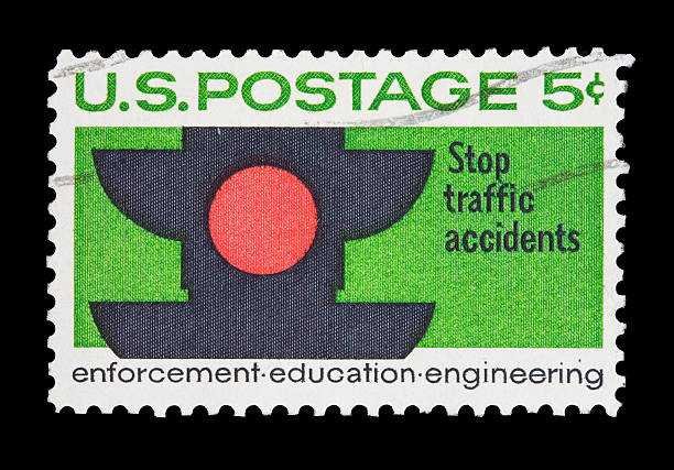 istock USA postal stamp with the sentence stop traffic accidents 153012337
