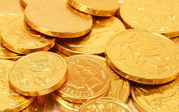 Gold Coins stock photo