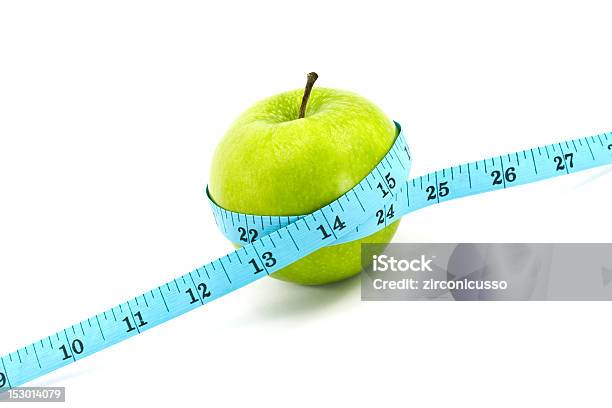 Green Apple With Tape Stock Photo - Download Image Now - Apple - Fruit, Carbohydrate - Food Type, Close-up