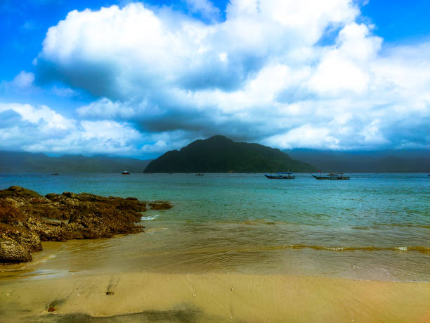 tropical sea and rocks