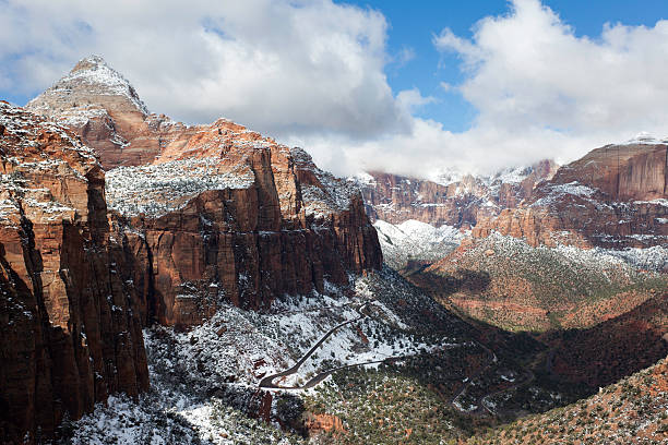 istock Zion Canyon after a spring snow storm 153014448