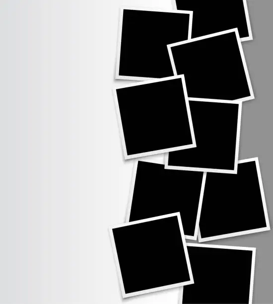 Vector illustration of polaroid template