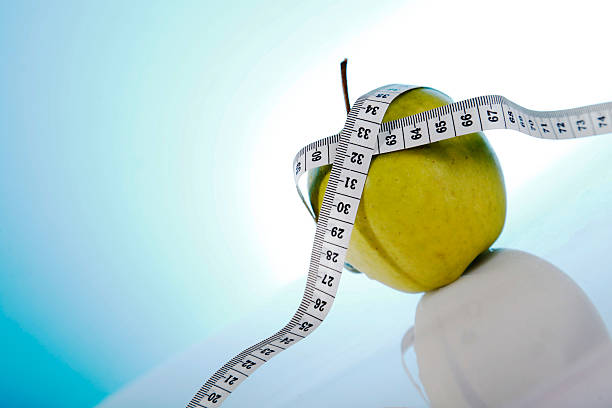 istock green apple and measure tape 153014868