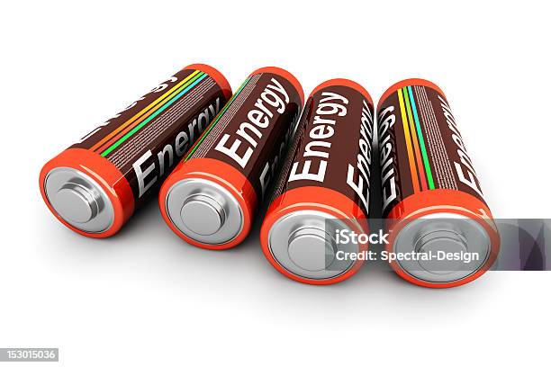 Batterien Stockfoto und mehr Bilder von Alkalisch - Alkalisch, Ausrüstung und Geräte, Batterie