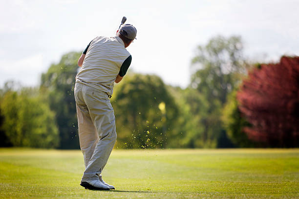 istock Senior golfer on fairway. 153015064