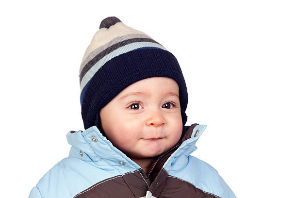 istock Beautiful baby with wool cap 153015662