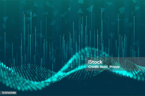 Abstract Technology Big Data Visualization Stock Illustration ...