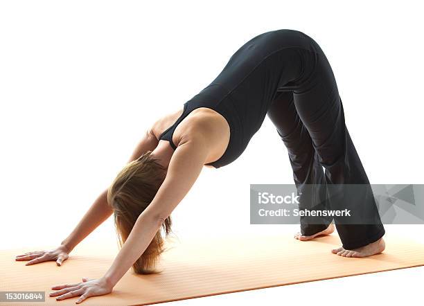 Yoga Asana Stock Photo - Download Image Now - 30-39 Years, Adult, Black Color