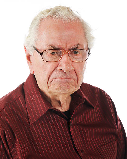 Grumpy Old Man stock photo
