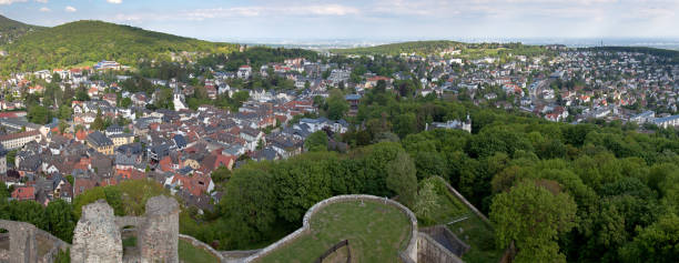 koenigstein panorama et du château - konigstein photos et images de collection