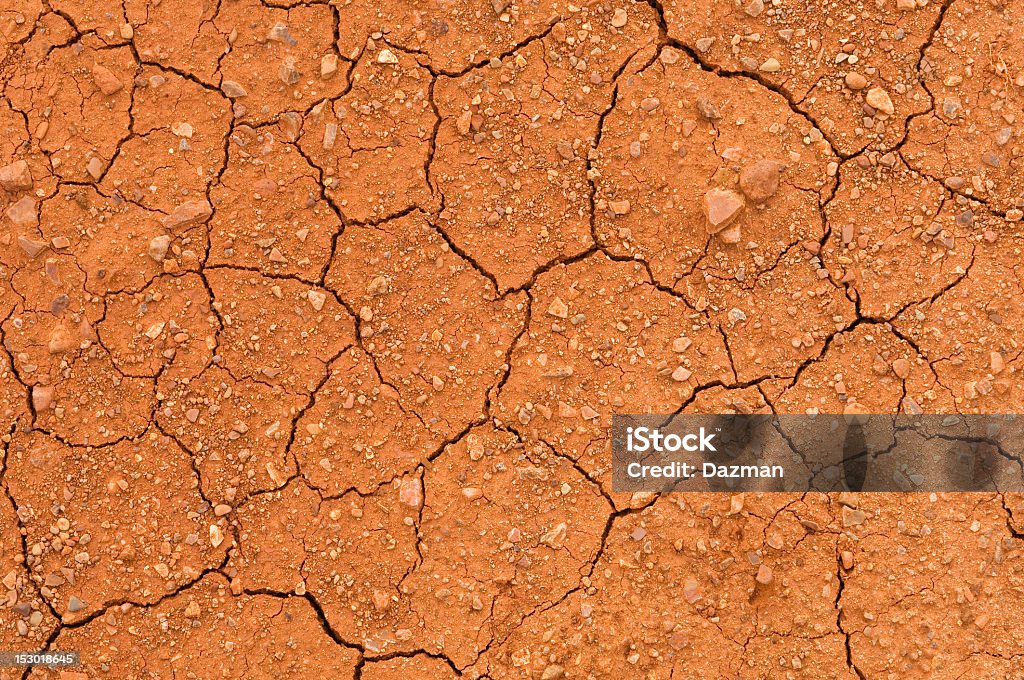 Trockene rissige claypan während Dürre. - Lizenzfrei Ausgedörrt Stock-Foto