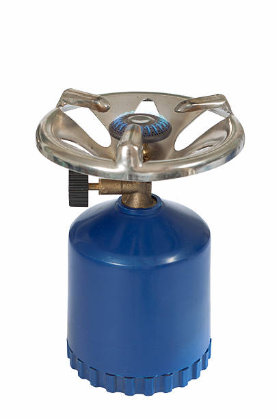 istock Lit outdoor butane burner. 153020265