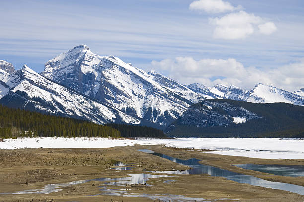 istock Spray Lakes frozen over 153020323