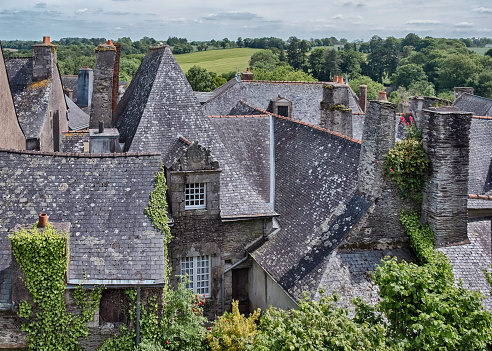 Rooftops in Brittany, France.