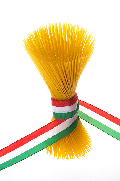 italian spaghetti stock photo
