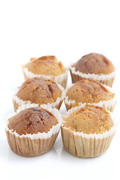 istock Banana cup cake isolated in white background 153021928