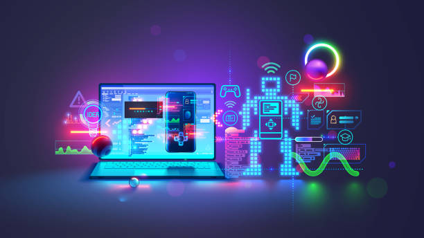 istock School of computer programming of robots for kids concept. Learning or education children coding on laptop, programming electronic constructor. Tech education, engineering, science study of child. 1530255979