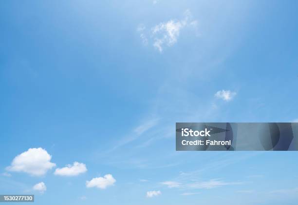 Beautiful Blue Sky And White Cumulus Clouds Abstract Background Cloudscape Background Blue Sky And Fluffy White Clouds On Sunny Days Beautiful Blue Sky World Ozone Day Ozone Layer Summer Sky Stock Photo - Download Image Now
