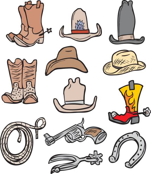 Cowboy accessori Bonus Pack - illustrazione arte vettoriale