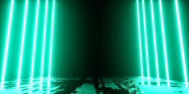 istock Scene for product presentation on modern futuristic neon abstract background. 3d render 1530297856