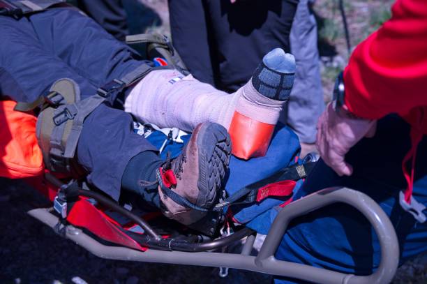 istock Paramedics from mountain rescue service provide first aid 1530355920