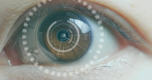 istock Human eye futuristic system concept 1530373074