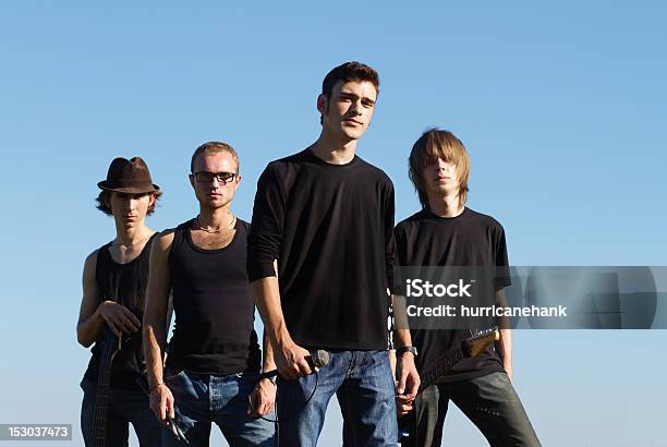 Young Rockstars Posing Stock Photo - Download Image Now - Performance Group, Photography, Men