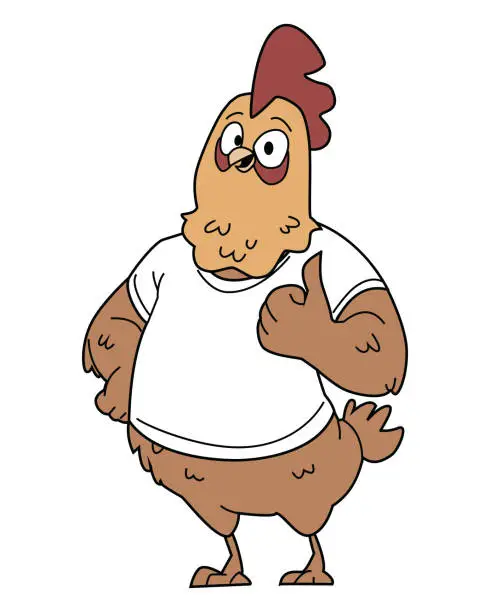 Vector illustration of Mister Chicken