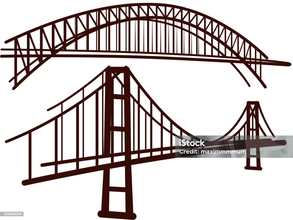 Ensemble de ponts - clipart vectoriel de Pont libre de droits