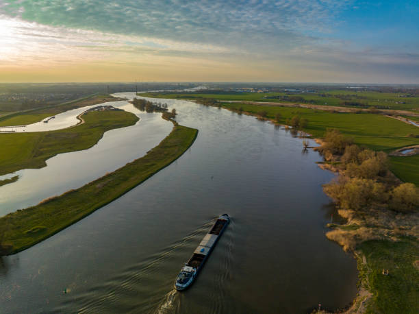 istock IJssel and Reevediep springtime sunset panoramic bird's eye view 1530400646