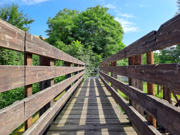 istock Walkway close-up on the wooden bridge 1530412923