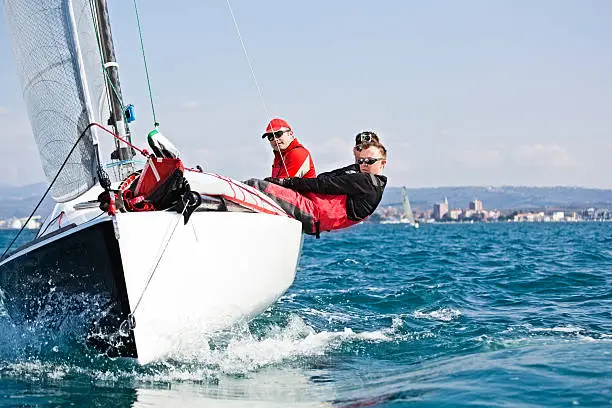sport sailing, motion image, copy space