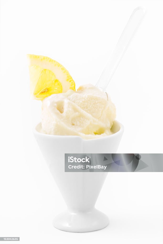 Мороженое-лимонный - Стоковые фото Белый фон роялти-фри