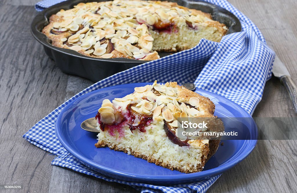 Plum and almond cake Almond Stock Photo