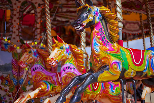 Carousel Horses stock photo