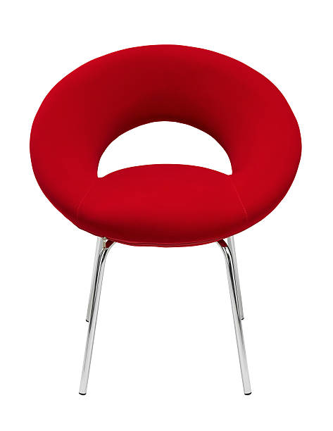 moderne fauteuil en velours rouge - photos de fauteuil sphérique photos et images de collection