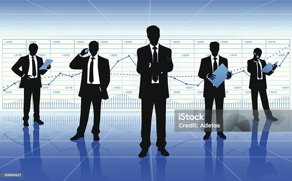 Business team leader Successful business teamwork In Silhouette stock vector