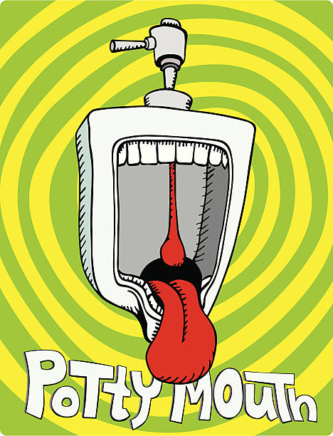 Potty Mouth vector art illustration